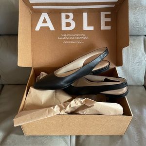 New in box ABLE sling back flats